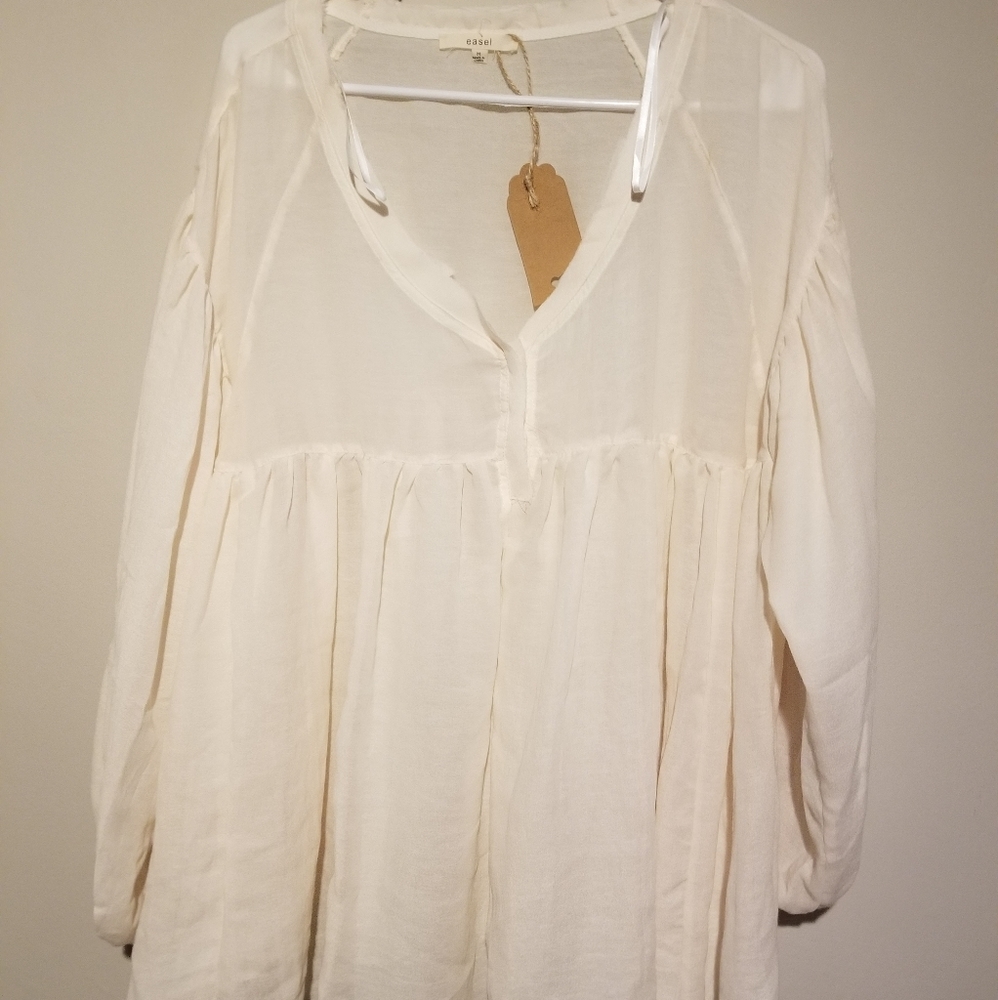 Anthropologie Easel Oversized Boho Blouse